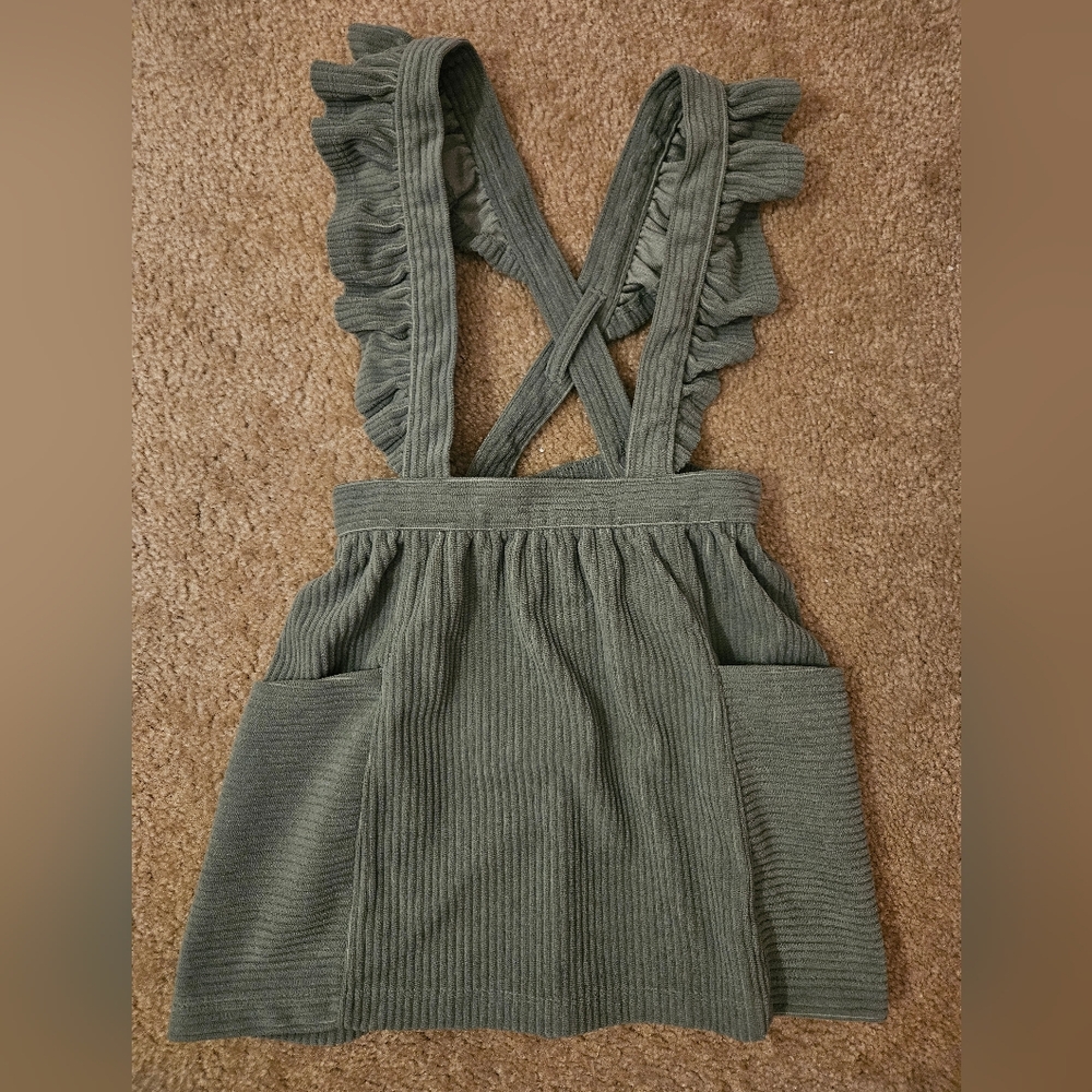 Olive Corduroy Skirtall 4t
